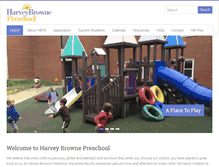 Tablet Screenshot of harveybrownepreschool.org